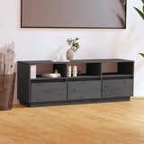 TV ormarić sivi 140 x 37 x 50 cm od masivne borovine | shoptok.hr