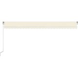 Tenda na ručno uvlačenje s LED svjetlima 600 x 300 cm krem | shoptok.hr