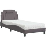  Krevet s madracem sivi 80 x 200 cm od umjetne kože | shoptok.hr