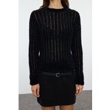 Trendyol Black Thin Transparent Knitwear Sweater | Shoptok.si