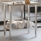 vidaXL Kuhinjski radni stol 82 5 x 55 x 85 cm od nehrđajućeg čelika | shoptok.hr
