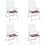 vidaXL jastuci za vrtne stolice 4 kom crveni karirani 50 x 50 x 3 cm | shoptok.hr