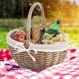 Orion 730564 pletena piknik košara iz naravnega vrbovca 40 × 31 × 40 cm s podlogo | Shoptok.si