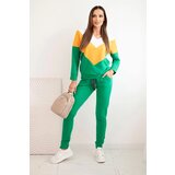 Kesi Plus Size women's tracksuit set with a V-neck green | Shoptok.si