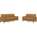  2-dijelni set sofa s jastucima smeđi baršunasti | shoptok.hr