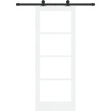 vidaXL Drsna vrata z kompletom opreme 'ORKDAL'Bela 78x202 cm, Notranja vrata z steklom 'ORKDAL'Bela 78x202x4 cm | Shoptok.si