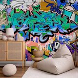 Artgeist Foto tapeta - Graffiti: blue theme 250x175 Standard Slike