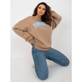My Red Lips Sweatshirt-EM-BL-617-7.27-dark beige | Shoptok.si