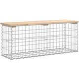  Vrtna klupa s gabionskim dizajnom 103x31,5x42 cm od borovine | Eponuda.com