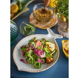 Bloomingville Moder/bež servirni krožnik iz kamenine Fleur – | Shoptok.si