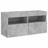 TV ormarić s LED svjetlima siva boja betona 80x30x40 cm | shoptok.hr