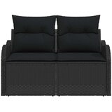  Vrtni kauč s jastukom Crna 121 x 62 x 69cm poliratan | shoptok.hr