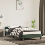 The Living Store Posteljni okvir z vzglavjem temno zelen 80x200 cm žamet - Posteljni Okvir Z Vzglavjem, (21491732) Cene