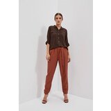 Moodo LADIES TROUSERS L-SP-4012 BROWN Cene