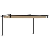 vidaXL zidni gazebo Sivo-smeđa 3 x 4 m Čelik | shoptok.hr