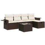 Maison Chic Seti vrtnega pohištva - Vrtna garnitura - Vrtni pohištvo set 6-delna z blazinami rjav poli ratan, (21803314) | Shoptok.si