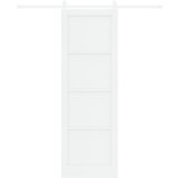 vidaXL drsna vrata z naborom komponent bela 78x232 cm masivni les bor, notranja vrata 'ORKDAL'bela 78x232x4 cm masivni les bor | Shoptok.si