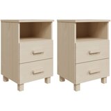 Maison Chic Dvo delni komplet Nočne omarice - Nočne mize HAMAR medeno rjava 40x35x62 cm trden les, (21686908) Cene