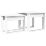  Set stolića za kavu 2 pcs Bijelo Konstruirano drvo | shoptok.hr