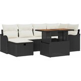  Sjedeća garnitura za vrt 7 kom. Crna poliratan 232.5 x 122.5 x 85 cm | Shoptok.si