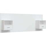  Posteljno vzglavje z omaricami bel konstruiran les, (20954089) | Shoptok.si
