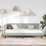  Kutni okvir kreveta Svijetlo siva 100 cm x 200 cm Baršun | shoptok.hr