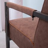 MID.YOU FOTELJ, rjavosiva tekstil | Shoptok.si