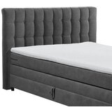 MID.YOU POSTELJA BOXSPRING 180 cm x 200 cm , tekstil, leseni material antracit | Shoptok.si