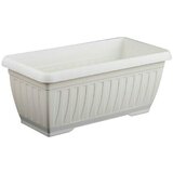 Plastična žardinjera Jadran (Vanjska dimenzija (D x Š x V): 40 x 20 x 17 cm, Plastika, Bijele boje) | shoptok.hr