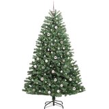  Umjetno božićno drvce s nogom Zelena 210 cm PVC i metal | shoptok.hr