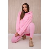 Kesi Cotton set insulated sweatshirt + leggings light pink Cene