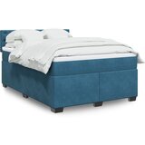 vidaXL Krevet s oprugama i madracem tamnoplavi 140x190 cm baršunasti | shoptok.hr