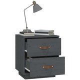  Nočna omarica siva 40x34x45 cm trdna borovina, (20731717) | Shoptok.si