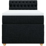 vidaXL Krevet s oprugama i madracem crni 100 x 200 cm od tkanine | shoptok.hr