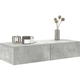 vidaXL Stenska polica s predali betonsko siv 80x33x17 cm inž. les | Shoptok.si