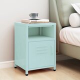 The Living Store Nočna omarica mint zelena 35x35x51 cm jeklo - Nočna Omarica, (21433423) | Shoptok.si