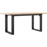  Stolić za kavu O-oblika 100x50x45cm borovina i čelik | shoptok.hr