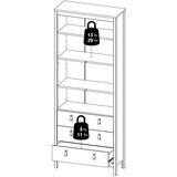 Tvilum Sivo-bež vitrina 78x199x33 cm Madrid – | shoptok.hr