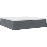  s madracem i skladištem Tamno siva 200 x 200 cm Baršun | shoptok.hr