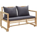 vidaXL vrtna klop z blazinami 115 cm bambus | Shoptok.si
