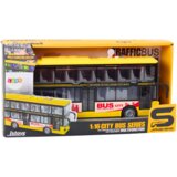  Dvojni avtobus za igro z zvočnimi in svetlobnimi učinki 1:16 - rumen | Shoptok.si