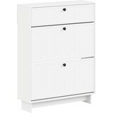  Ormar za cipele EDE 78 x 24 x 103 cm Konstruirano drvo Bijela | shoptok.hr