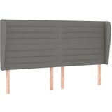  The Living Store Vzglavje z ušesi temno sivo 163x23x118/128 cm blago - Vzglavje, (21453691) | Shoptok.si