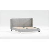 Ropez Siva oblazinjena postelja z letvenim dnom 90x200 cm Basti – Cene