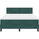 vidaXL Postelja z vzmetnico temno zelena 160x200 cm žamet, (22053027) | Shoptok.si