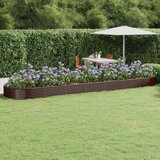 Povišena vrtna gredica od pocinčanog čelika 600x140x36 cm smeđi | shoptok.hr