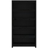 Ormarić za knjige Crna 80x35x154 cm od masivne borovine | shoptok.hr
