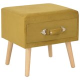 The Living Store Nočna omarica žamet 40x35x40 cm barva gorčice - Nočna Omarica, (21433004) Cene