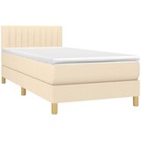  box spring s madracem LED krem 80 x 200 cm od tkanine | shoptok.hr