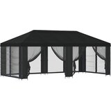 vidaXL Paviljon s stenami 6 x 3 m Črna Poliester in jeklo 190, (5000218820) | Shoptok.si